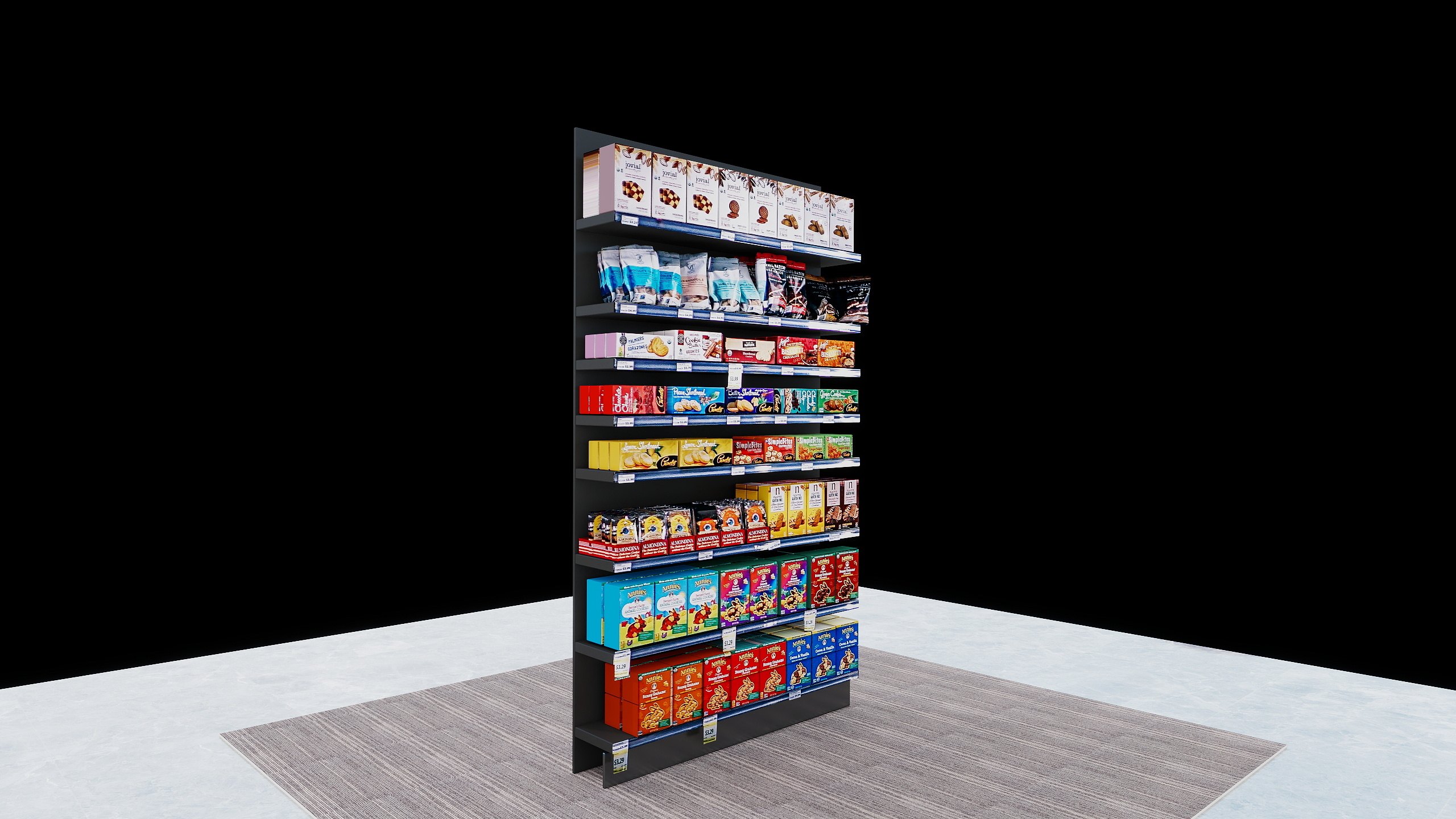 Single-Sided Display Shelf